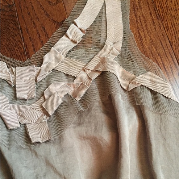 Ann Taylor LOFT Taupe Dress with Ribbon Detail - Picture 4 of 5
